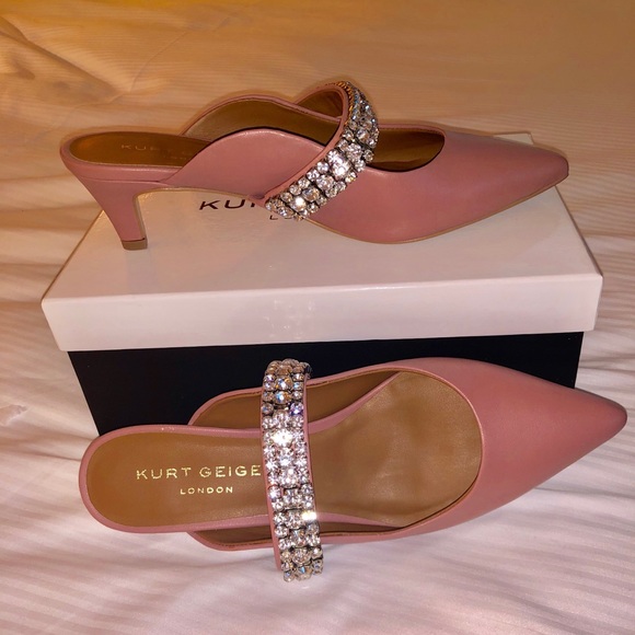 Kurt Geiger London kitten heels mules sz.38/8 - Picture 2 of 5